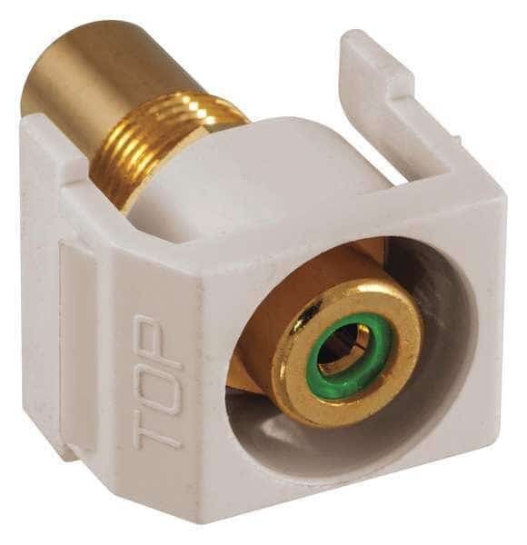 Inline Coupler,RCA,Duplex,Light Almond, Mfr#: SFRCGNROW, HUBBELL PREMISE WIRING