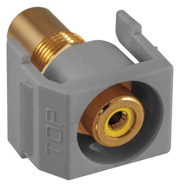 Inline Coupler, RCA, Duplex, Gray, Hubbell Premise Wiring, Mfr#: SFRCYRGY