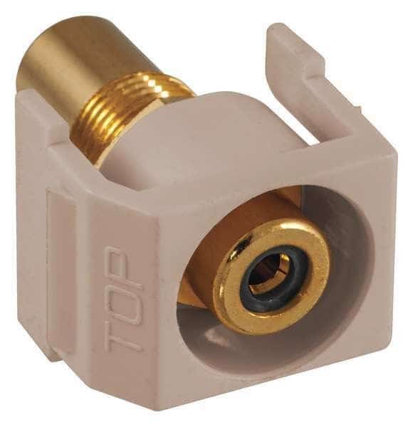 Inline Coupler, RCA, Duplex, Almond