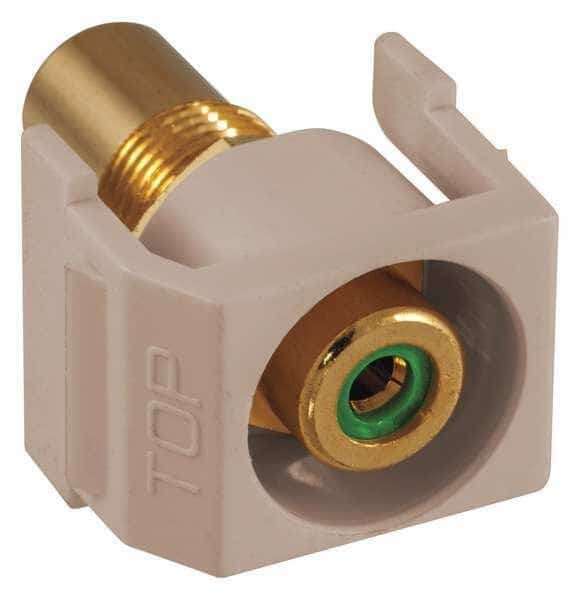 Inline Coupler,RCA,Duplex,Almond, Mfr#: SFRCGNRAL, HUBBELL PREMISE WIRING
