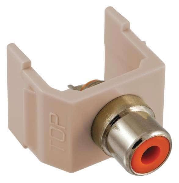 Inline Coupler,RCA,Duplex,Almond, Mfr#: SFRCORAL, HUBBELL PREMISE WIRING