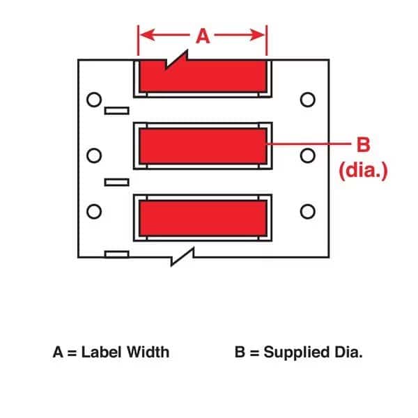 Wire Marking Sleeves, Red, 2 In W