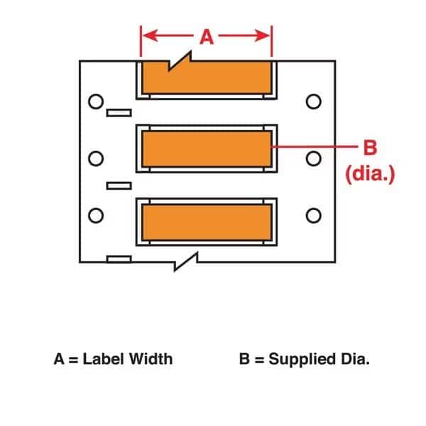 Wire Marking Sleeves, Orange, 2 In W
