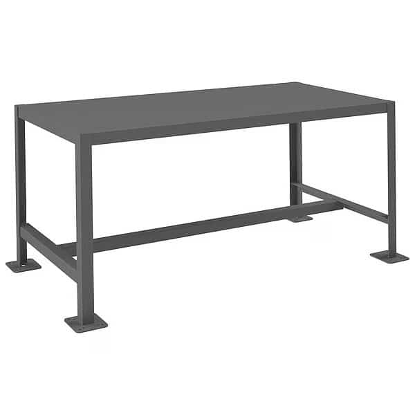 Fixed Work Table, Steel, 48" W, 24" D