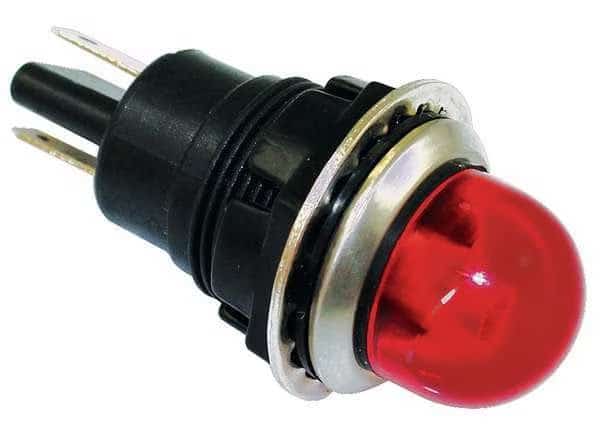 Raised Indicator Light, Red, 120V, DAYTON, Mfr# 22NY60