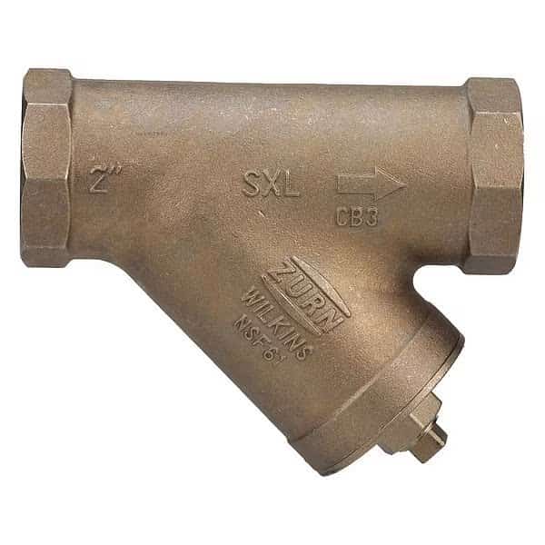 Y Strainer, 2" Pipe, FNPT x FNPT, Lead Free Bronze, 300 psi WOG