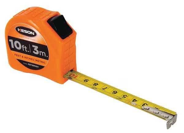 10 ft/3m Tape Measure, 5/8 in Blade