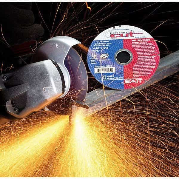Abrasive Cut-Off Wheel, Type 1, 5 in Dia, 0.045 in Thick, 7/8 in Arbor Hole Size, Aluminum Oxide