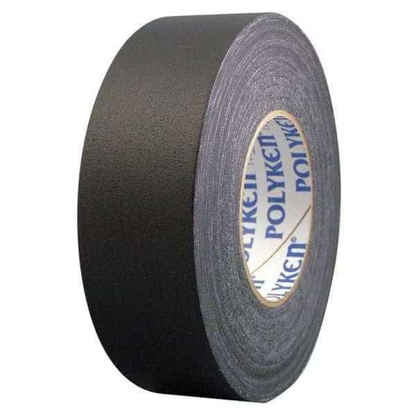 Gaffers Tape, 11.5 mil, 1 In x 55 yd, Black