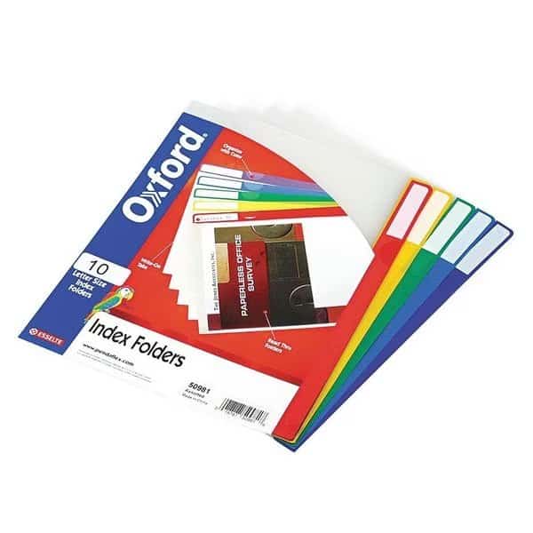 Expandable File Jacket 9" x 11-5/8", Assorted Colors, Pk10