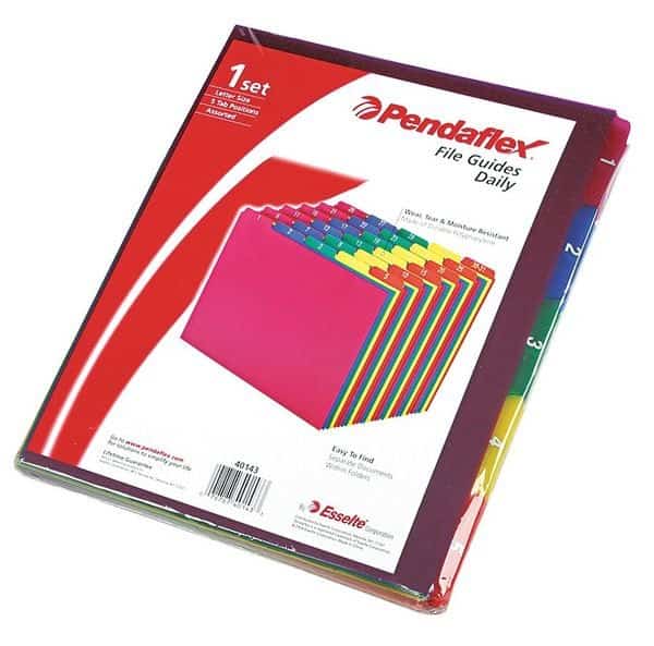 Index Tab Set, Assorted, Poly, PK31