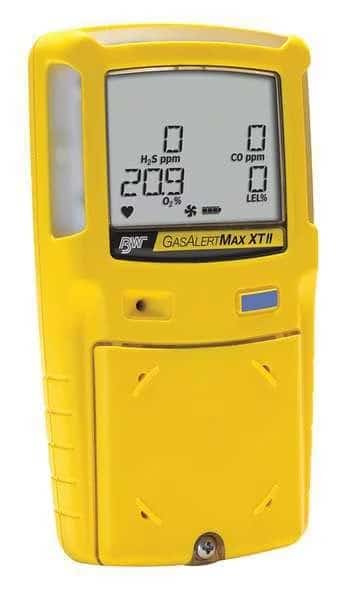 BW Max XT Multi-Gas Detector, Audible, Vibrating, Visual, LCD, 13 hr Battery Life