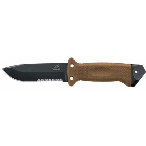 Fixed Blade Knife, Serrated, Drop, 4-27/32