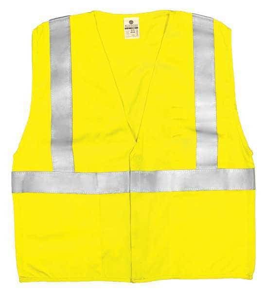 XL Class 2 Flame Resistant High Visibility Vest, Lime, KISHIGO, Mfr# AFM300-XL