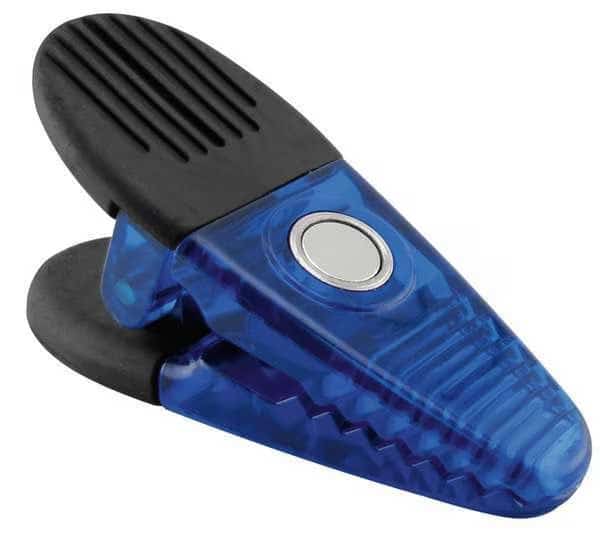 Magnetic Plastic Clips, Blue, PK2