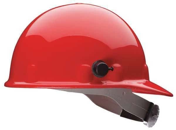 Front Brim Hard Hat, Type 1, Class G, Ratchet (8-Point), Red, FIBRE-METAL BY HONEYWELL, Mfr# E2QSW15A000