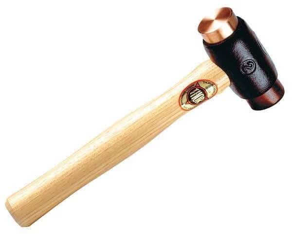 1.3lb copper hammer with an ash handle