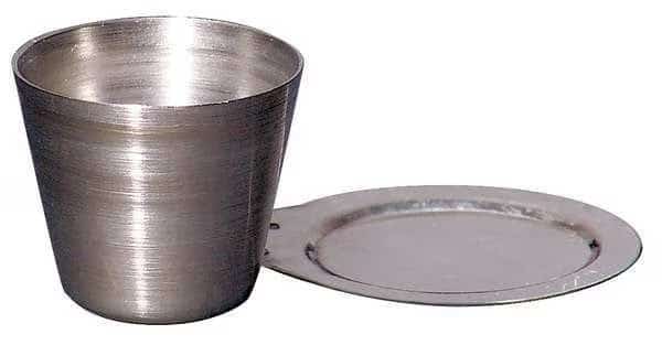 Crucible, Steel, 30mL, Lid, United, Mfr#: SSR030