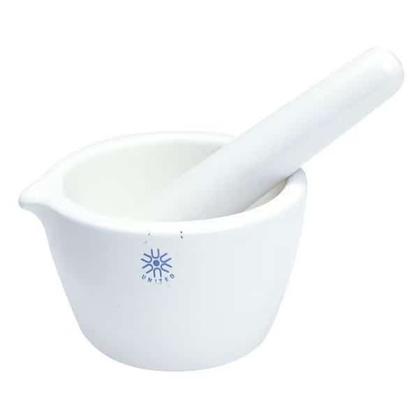 Mortar and Pestle, Porcelain, Glzd, 1150C