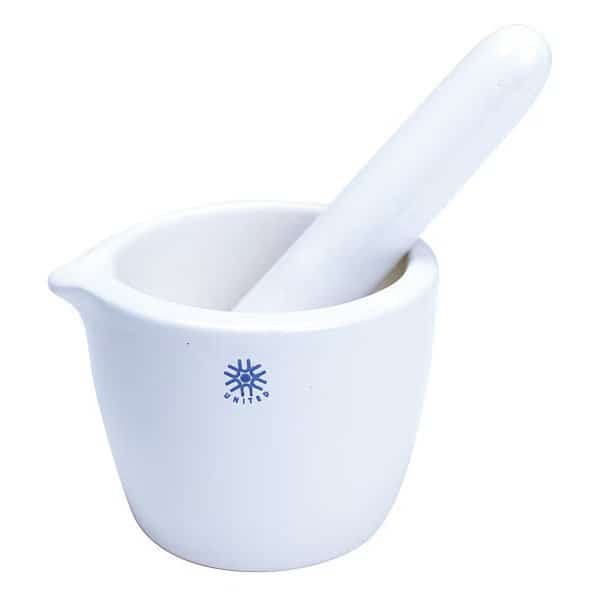 Mortar and Pestle, Porcelain, Glzd, 1150C