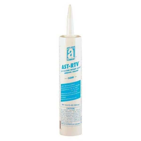 Waterproof RTV Gasket Maker, 10.3 oz, Clear, Temp Range -75 to 450 Degrees F