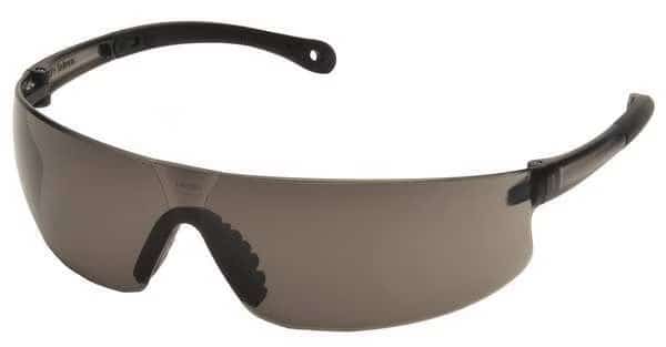 Provoq, Safety Glasses Anti-Fog, Anti-Static & Anti-Scratch, Gray Lens, Frameless, Wraparound
