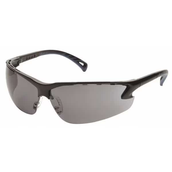 Venture 3, Safety Glasses Anti-Fog, Anti-Static & Anti-Scratch, Gray Lens, Half-Frame, Wraparound