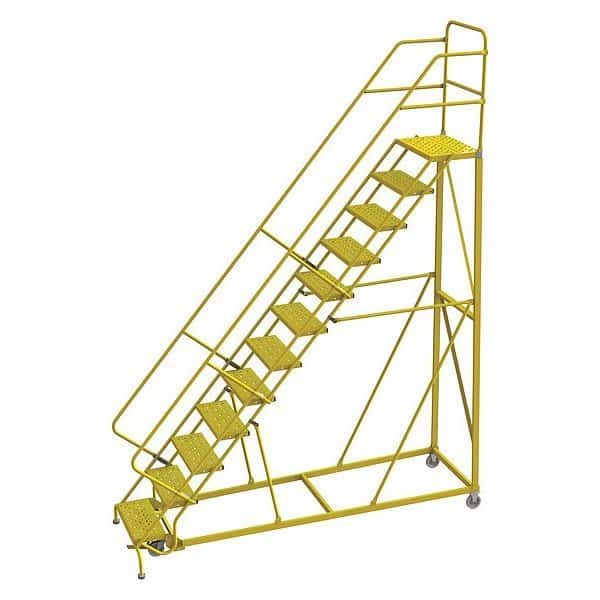 Rollng Ladder,Steel,Safety Angle,12-Step, Mfr#: KDEC112246-Y, TRI-ARC