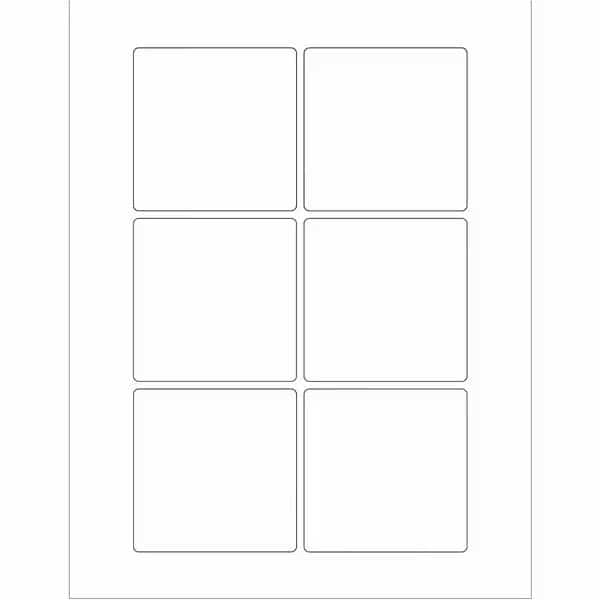 Tape Logic Rectangular Laser Labels, 3" x 3", White, PK600
