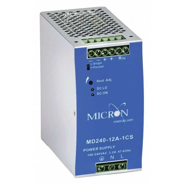 DC Power Supply 11.4 to 14.5VDC, Mfr#: MD240-12A-1CS, MICRON