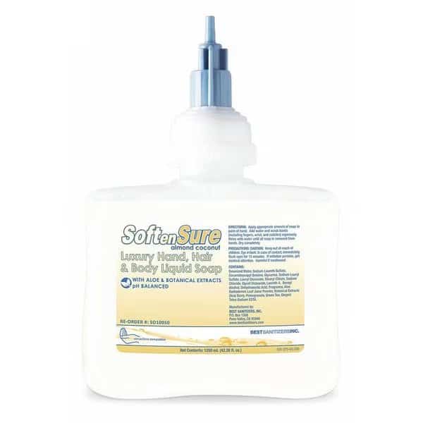 Hair and Body Liquid Soap, 1.25L, PK6