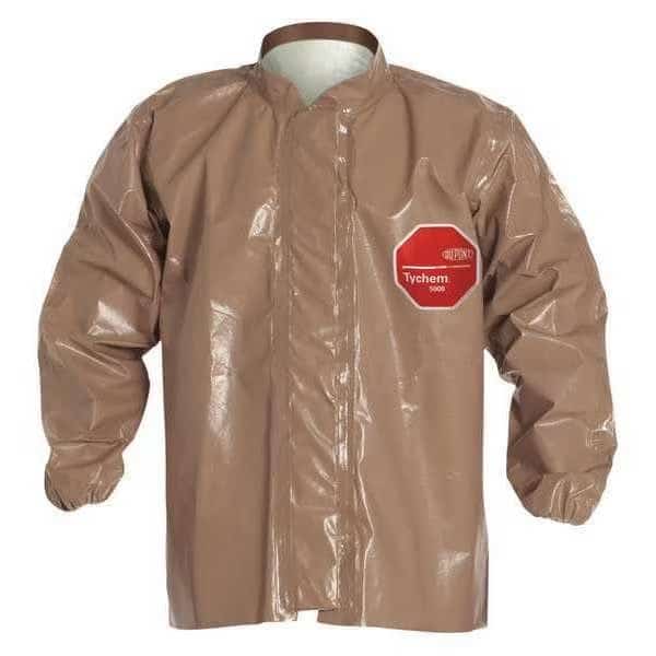 Disposable Jacket, 4XL, Tychem(R) 5000, Hook-and-Loop, Taped Seam, 6 PK