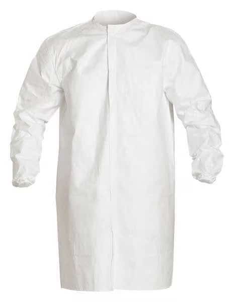 Disposable Frock,White,Snaps,2XL,PK30, Mfr#: IC270BWH2X003000, DUPONT
