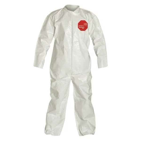 Collared Coverall,Open,White,3XL,PK12, Mfr#: SL120BWH3X001200, DUPONT