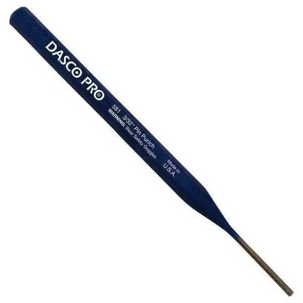 Pin Punch, 3/32 Tip x 5-1/2" L, Dasco Pro, Mfr#: 581