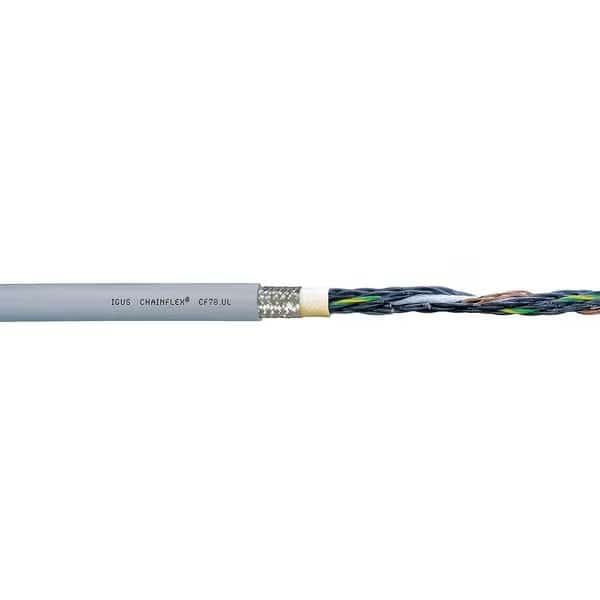 Control Cable, 16 AWG, 4 C, Gray, PUR, 1,000 V, Order by the Foot