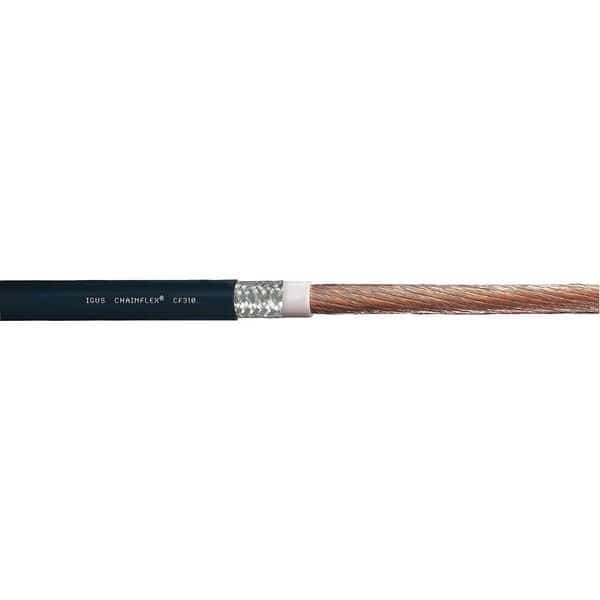 Motor Cable, 6 AWG, 1 C, Black, TPR, 1,000 V, Order by the Foot