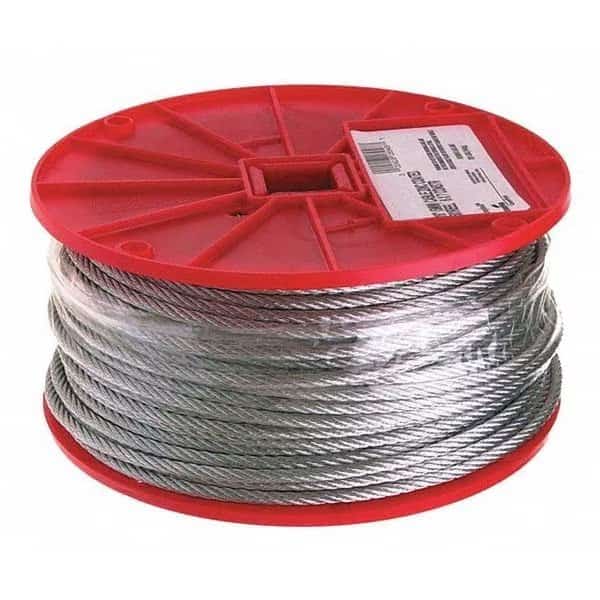 1/16" 7 x 7 Cable, Galvanized Wire, 500 Feet per Reel