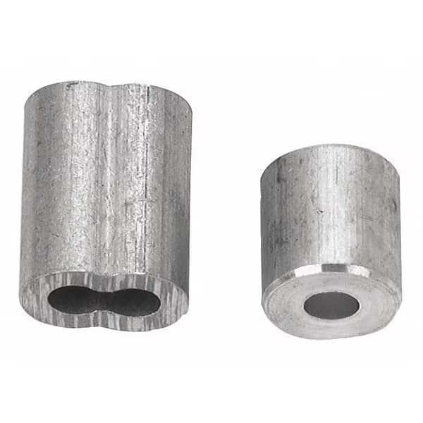 1/4" Cable Ferrules (2 pcs) & Stops (2 pcs) Set, Aluminum