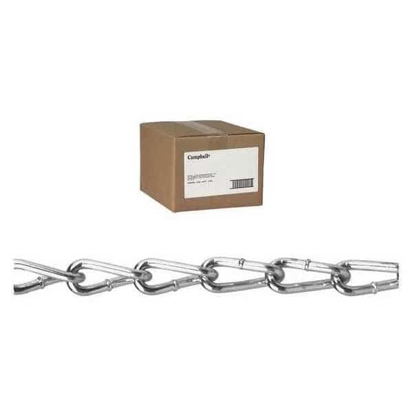 No. 3 Twist Link Coil Chain, Zinc Plated, 100' per Carton