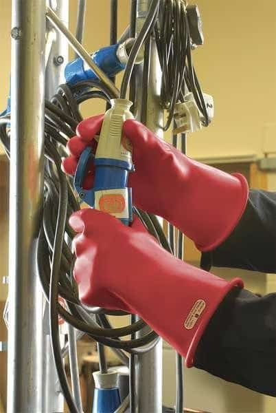 Electrical Gloves, Class 00, Red, Sz 9, PR