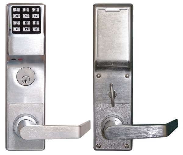 Electronic Lock, Brushed Chrome, 12 Button
