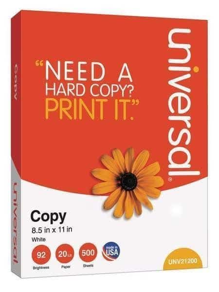 Multipurpose Paper,8-1/2" x 11",PK200000, Mfr#: UNV21200PLT, UNIVERSAL