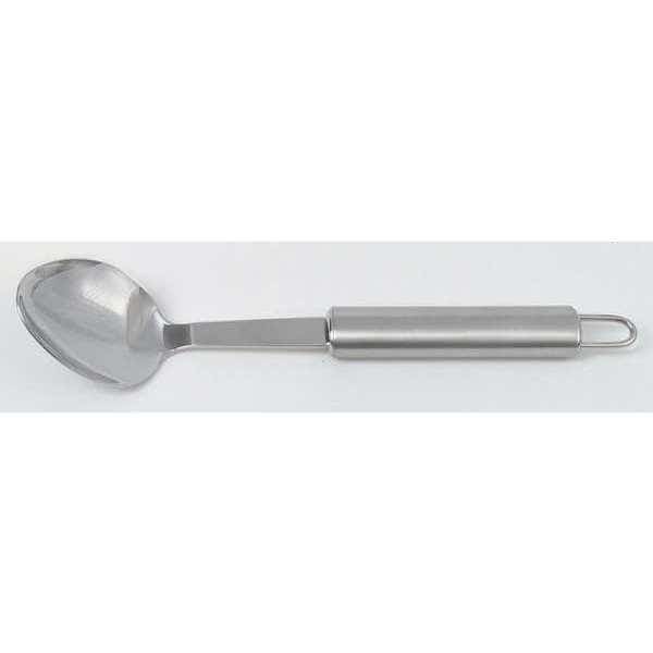 Solid Spoon, SS, 9-3/4 In