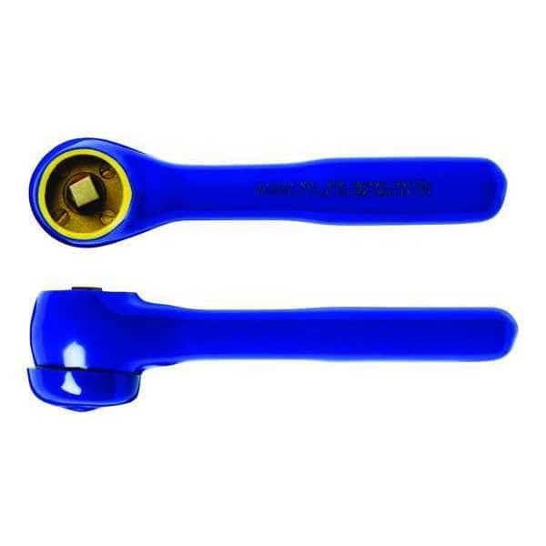 3/8" Drive 12 Geared Teeth Pear Head Style Hand Ratchet, 7-3/4" L, Insulated Finish