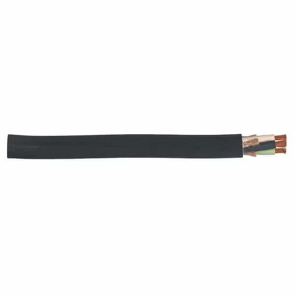SOOW, Portable Cord, 2 AWG, Stranded, Black, Carolprene, 250 ft