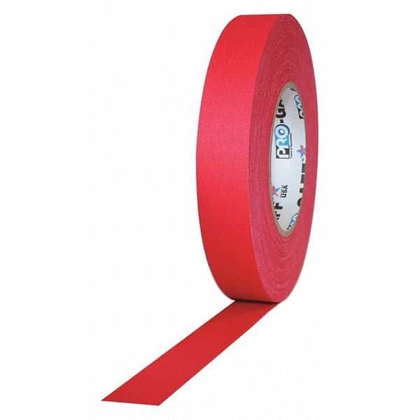 Matte Cloth Tape, 1x55yd., Red Cloth, 1 in W x 55 yd. L, 11 mil Thick