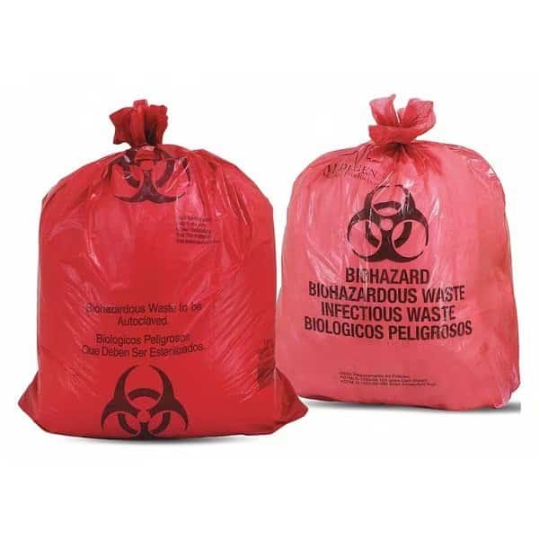 Biohazard Bag, 30.5x41" 2.0mL, Red, PK250