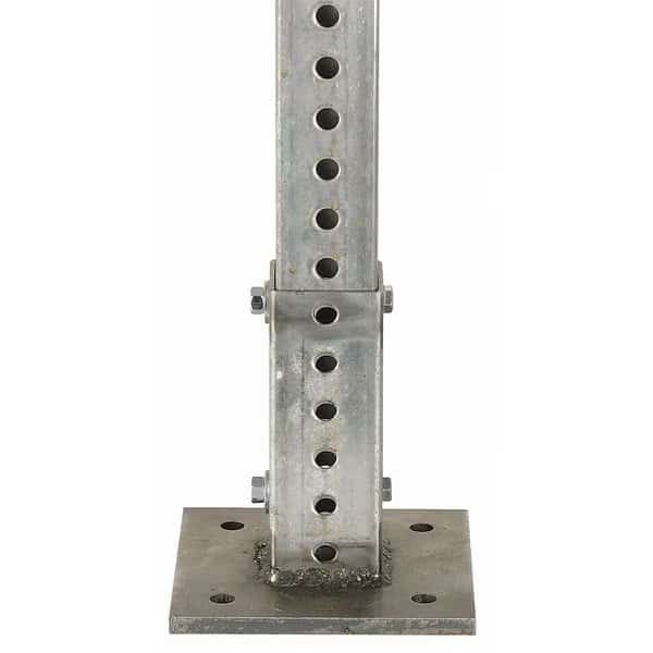 Anchor for Square Post, Square, , Galvanized steel Silver, 6 in L, 6" D