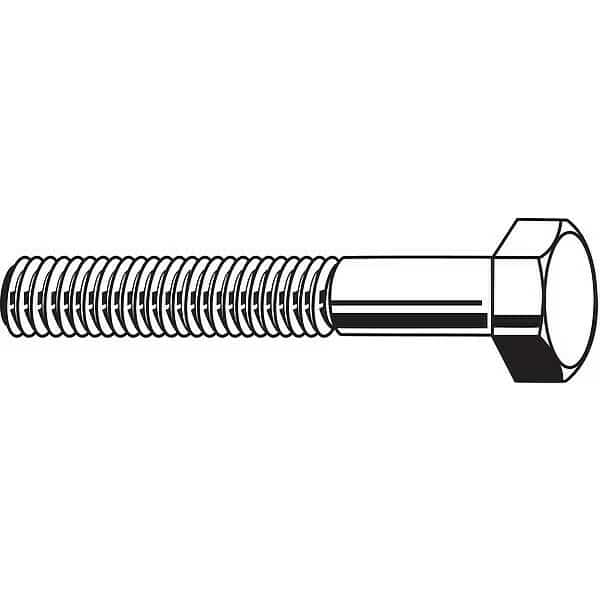 Grade 8, 9/16"-18 Hex Head Cap Screw, Black Oxide Steel, 2 in L, 10 PK